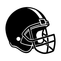 Football Helmet Silhouette vector illustration