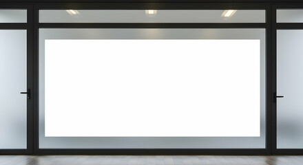 Blank storefront window display mockup perfect for showcasing your business advertising design and marketing campaign attract customers boost sales increase brand awareness