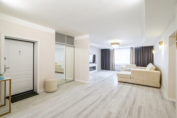 standard interior apartment. living room with sofa