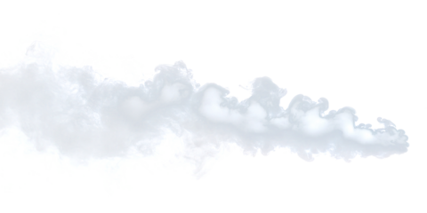 White cloud of smoke or steam on transparent background. design element. smoke. atmosphere. fog