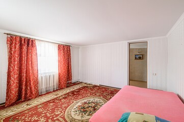 standard interior apartment. living room with sofa