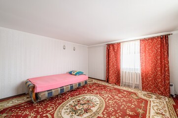 standard interior apartment. living room with sofa