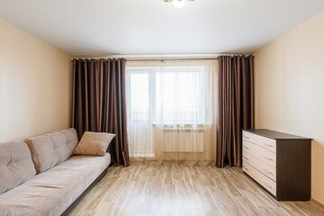 Obraz premium standard interior apartment. living room with sofa