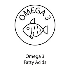 Vector Icon for Omega 3 Fatty Acids: Nourishing Skin Solutions.