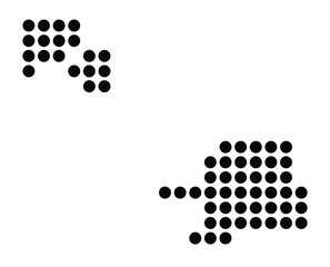 Symbol Map Of the City Landau in der Pfalz (Germany) showing the city with a pattern of just a few black dots