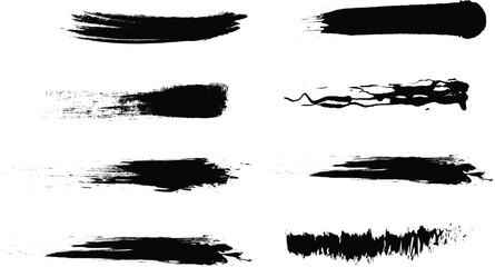 Ink Brush Stroke Elements – Grunge Circles, Squares, and Frames