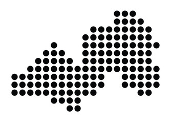 Map of the City Suhl (Germany)