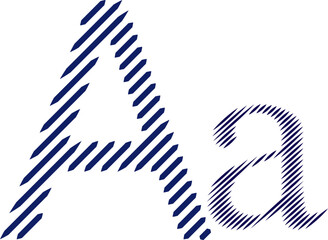 Big Small Letter Design – Isolated On White Background Stock Illustration