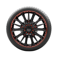 Obraz premium Black and Copper Alloy Wheel Design Automotive Luxury