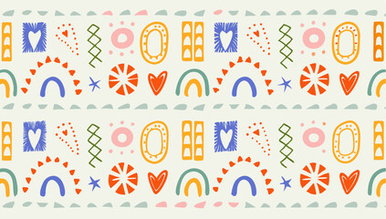 fun colorful line doodle seamless pattern  creativ.eps