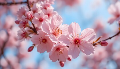 Fototapeta premium Delicate Pink Cherry Blossoms in Spring