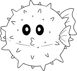 pufferfish hand drawn © Je