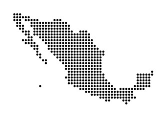 Dotted map of Mexico Small