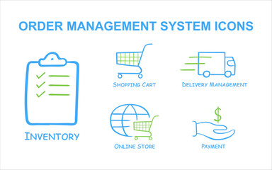 Business Operations Icons: Efficient Tools for Global Trade and Retail.