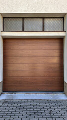 Mock up on brown garage door 