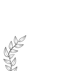 Minimalist Vintage Leaves Decoration Corner