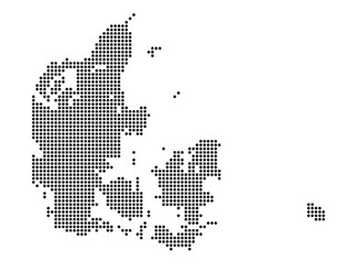 Obraz premium Dotted map of Denmark Medium