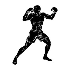 Boxer Silhouette vector illustration