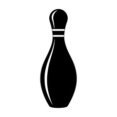 Bowling Pin Silhouette vector illustration
