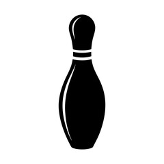 Bowling Pin Silhouette vector illustration