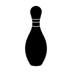 Bowling Pin Silhouette vector illustration