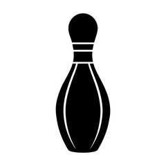Bowling Pin Silhouette vector illustration