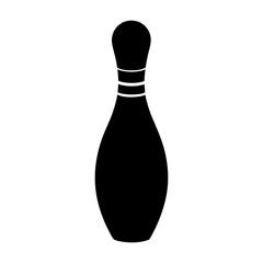 Bowling Pin Silhouette vector illustration