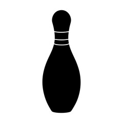 Bowling Pin Silhouette vector illustration