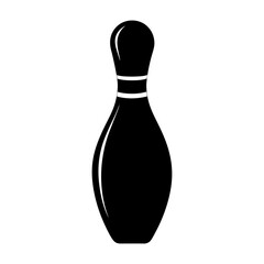 Bowling Pin Silhouette vector illustration