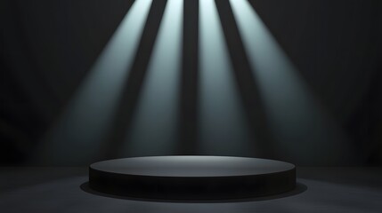 Dark Stage Podium Spotlight Product Presentation Display Background