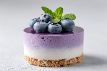Vegan Vanilla Blueberry Cheesecake - No-Bake Gluten-Free Dessert