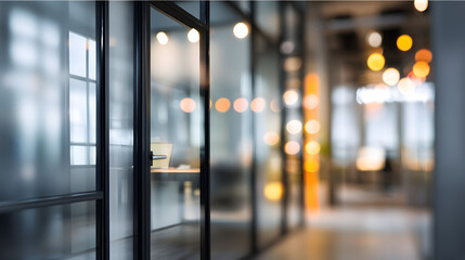 Business meeting space modern office blurred background professional environment contemporary view