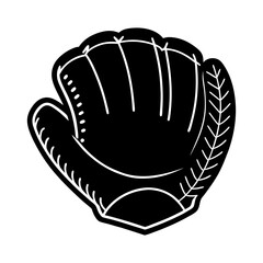Baseball Mitt Silhouette vector illustration