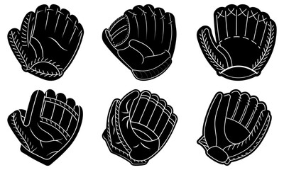 Baseball Mitt Silhouette vector illustration