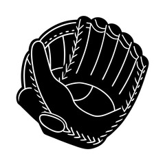 Baseball Mitt Silhouette vector illustration