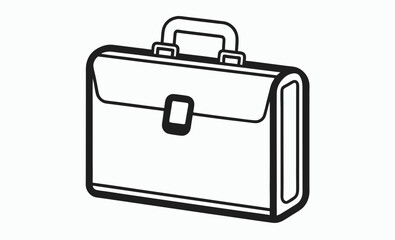 Briefcase silhouette, Briefcase icon vector, Suitcase symbol, Luggage Vector