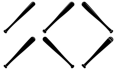 Baseball Bat Silhouette vector illustration