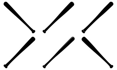 Baseball Bat Silhouette vector illustration