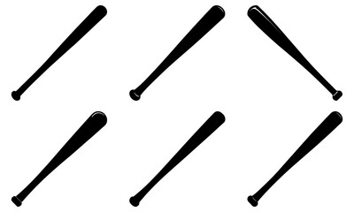Baseball Bat Silhouette vector illustration