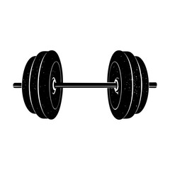 Barbell Silhouette vector illustration