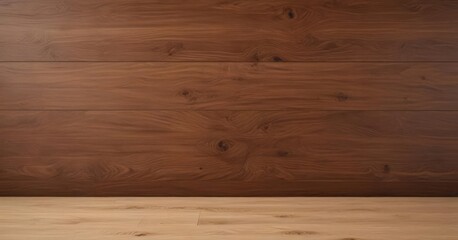 Naklejka premium Rich dark wood grain background, warm beige and brown hues, subtle texture , rich wood, grain
