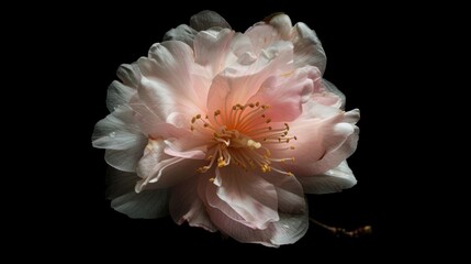 Delicate pink flower close up elegant floral macro photography