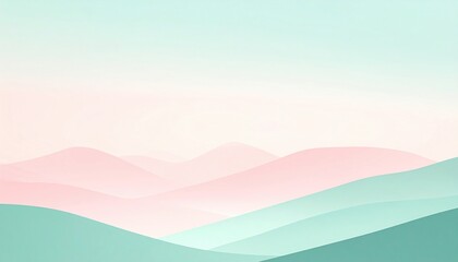 Obraz premium Tranquil abstract landscape digital art soft color palette serene environment minimalist viewpoint dreamy concept for relaxation