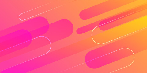 Abstract dynamic shapes composition colorful gradient minimal design elements illustration background.