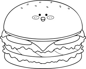 burger doodle