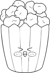 popcorn hand drawn