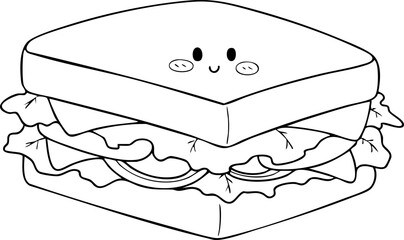 sandwich hand drawn