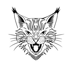 Obraz premium vector illustration of a cat