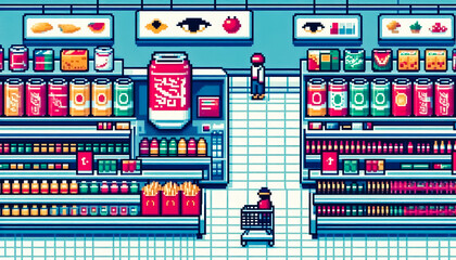 supermarket pixel art