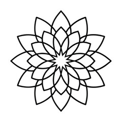 mandala pattern vector line art